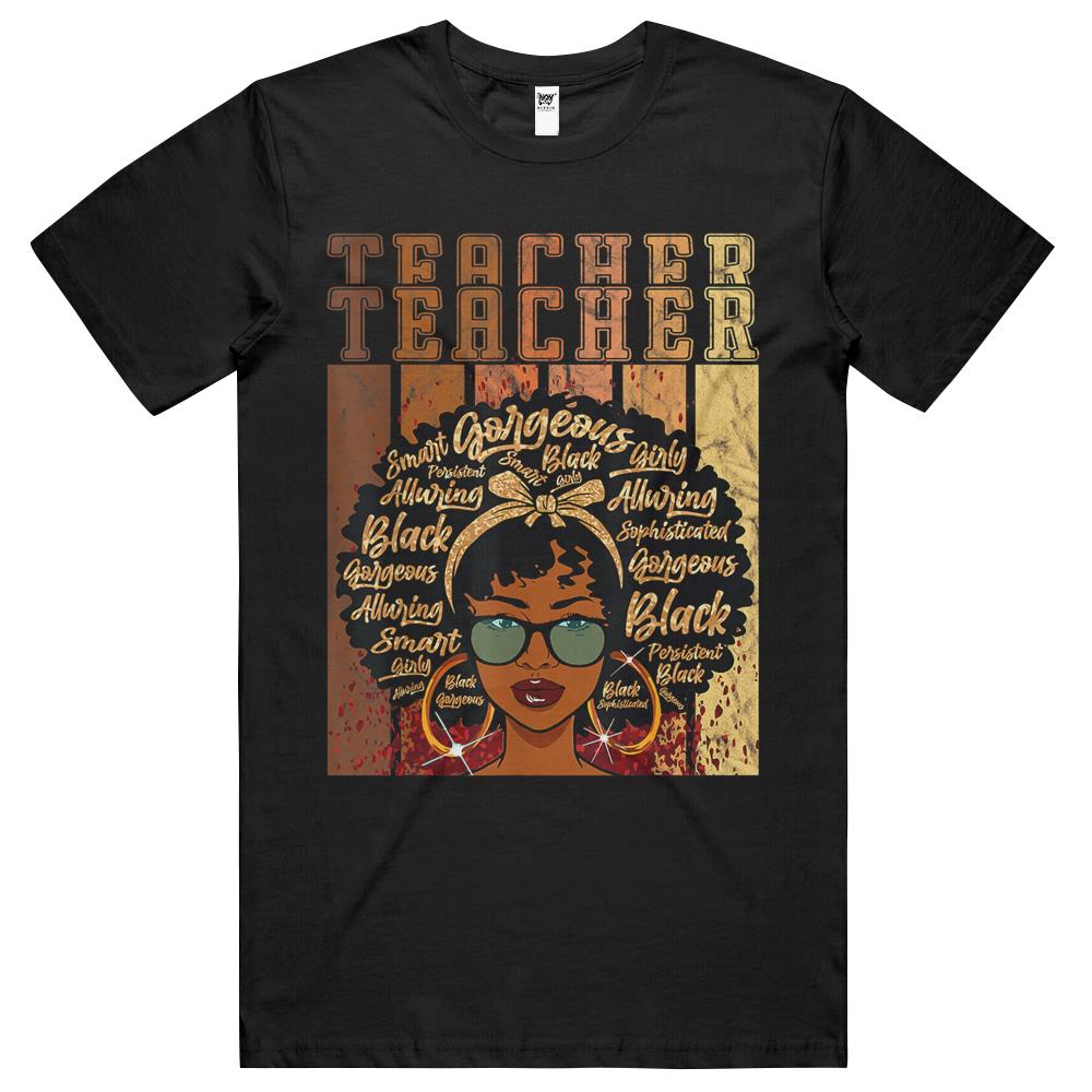 Black Smart Teacher Afro Love Melanin African American Women T Shirts