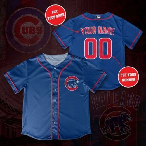 [Custom Name] Chicago Cubs All Over Print Baseball Jersey  For Fans