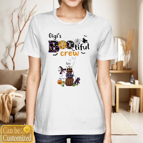 Grandma Custom T-Shirt Grandma’S Bootiful Crew Ghost Halloween Personalized Gifts