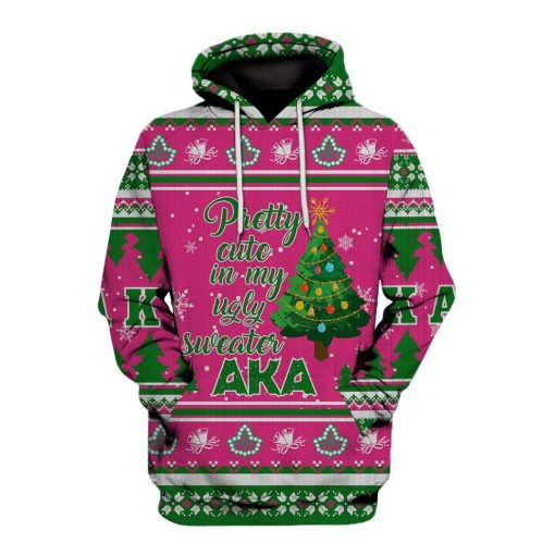 Aka Pretty Cute Is My Ugly Sweater Aka 1908 Ugly Christmas Tshirt Hoodie