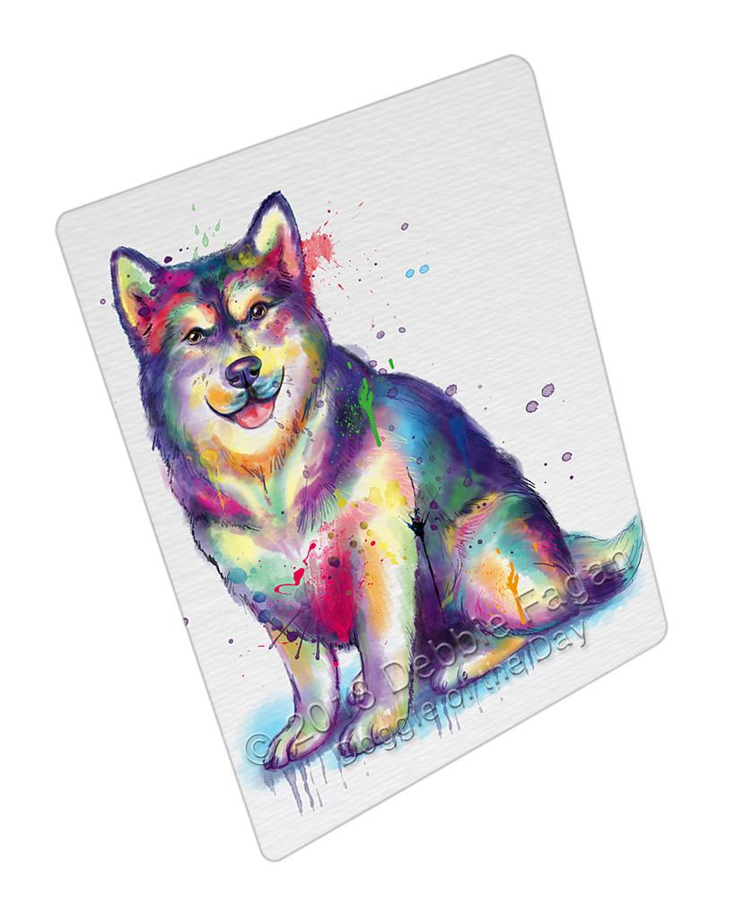 Watercolor Alaskan Malamute Dog Blanket Blnkt133239