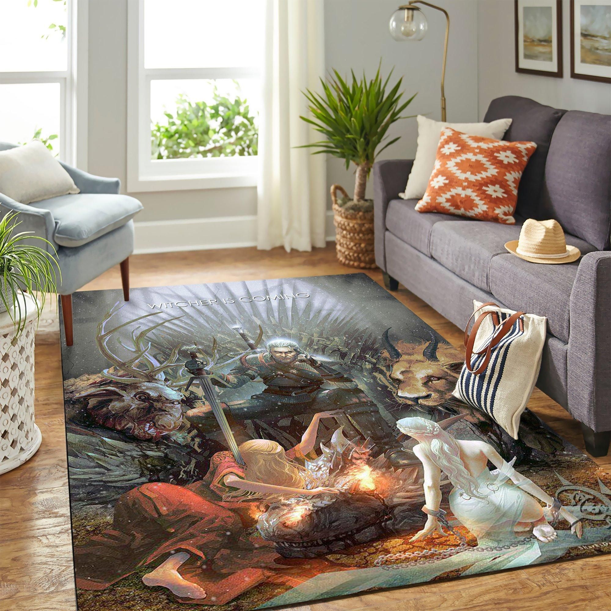 Witcher Is Comming Area Rug Geeky Carpet – home decor – Bedroom Living Room decor