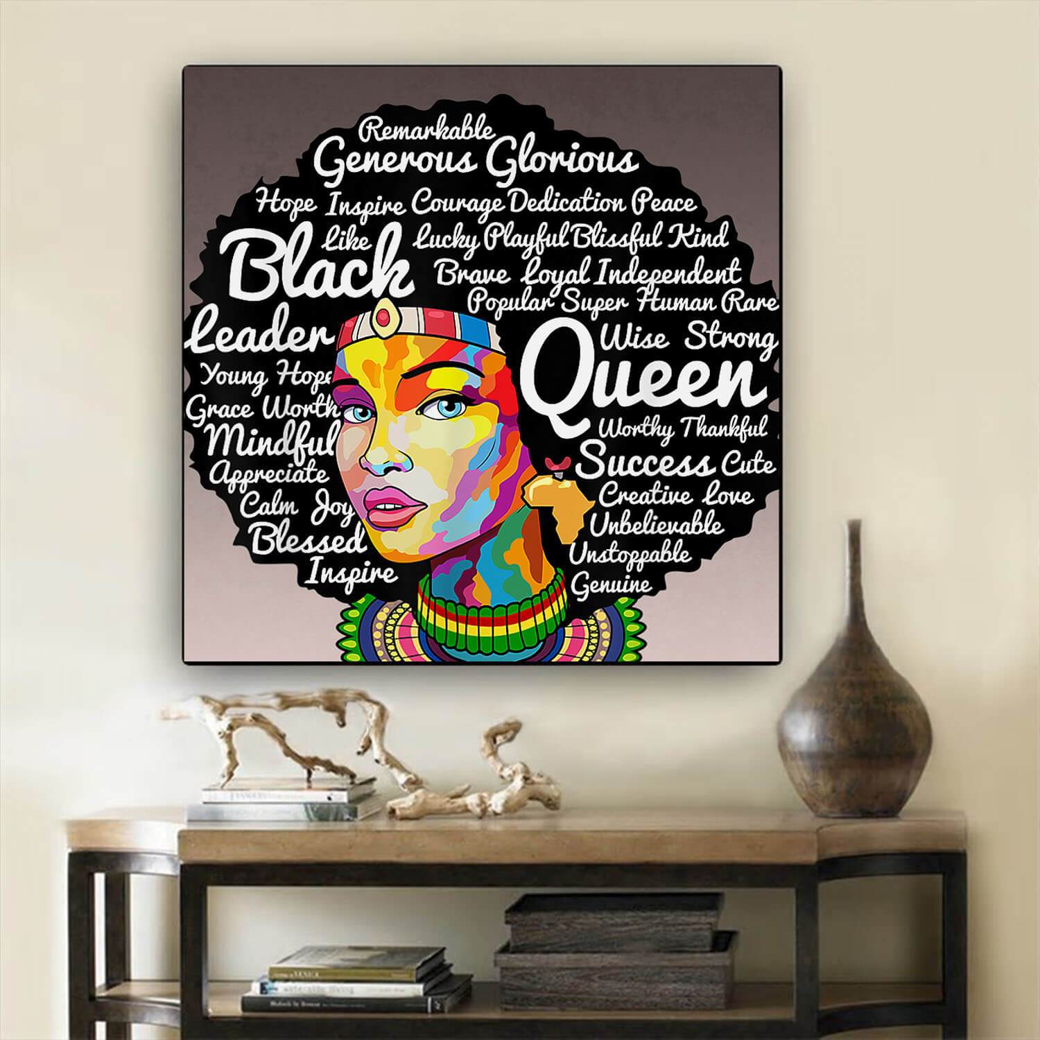 African Art Canvas Dashiki Black History Melanin Woman African Home Decor BPS5580