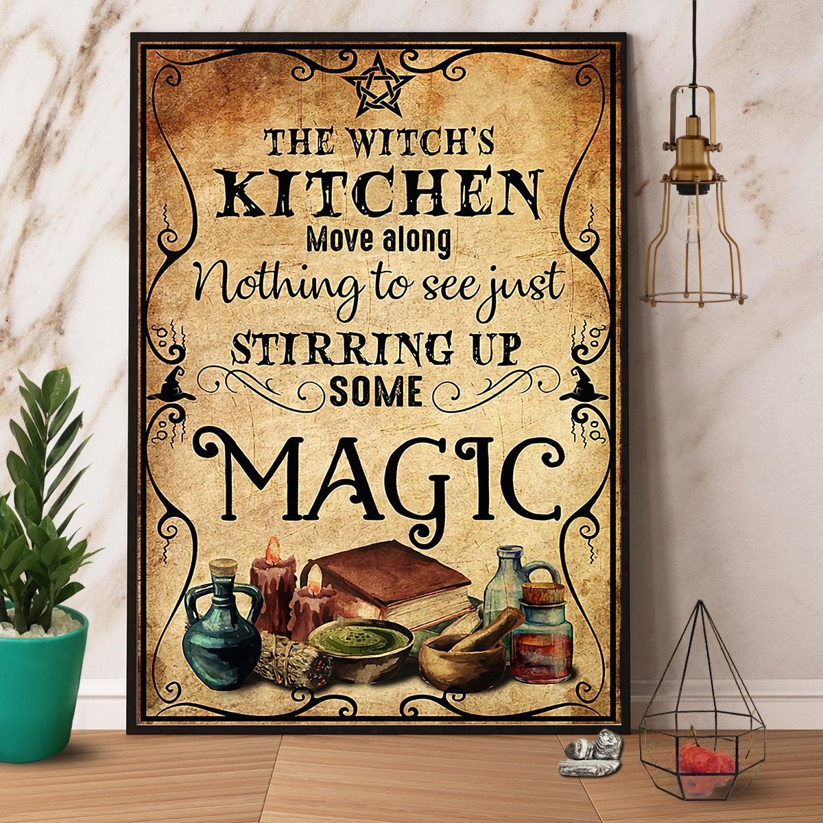 Witch The Witch’S Kitchen Halloween Canvas And Poster, Canvas Prints, My Poster Wall, Canvas Wall Art, Wall Decor Visual Art, Halloween Gift, Happy Halloween