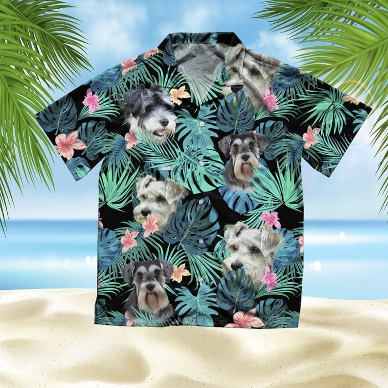 Felacia Miniature Schnauzer Summer Leaves Hawaii Shirt Ha92147