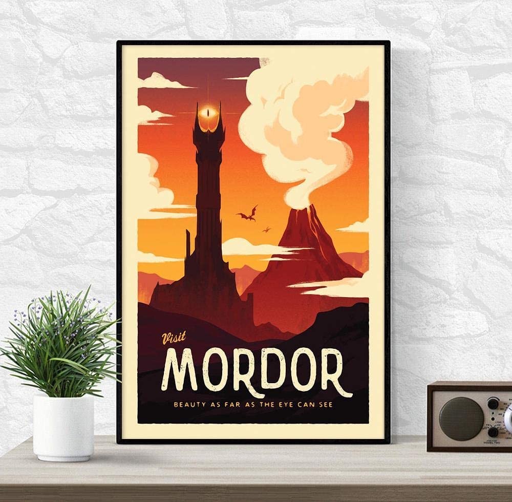 Visit Mordor Beautiful As Far As The Eye Can See  Poster Art Print      Home Decor Gift For Men Women Family Friend On Birthday Xmas