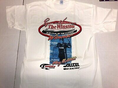 Vintage Nascar New Ryan Newman Winston 2002 Survival Of The Fastest Racing Shirt 9287