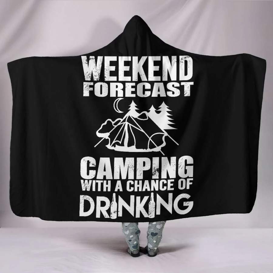 Wozoro Hooded Blanket Camping Weekend Forecast Adult, Youth Size