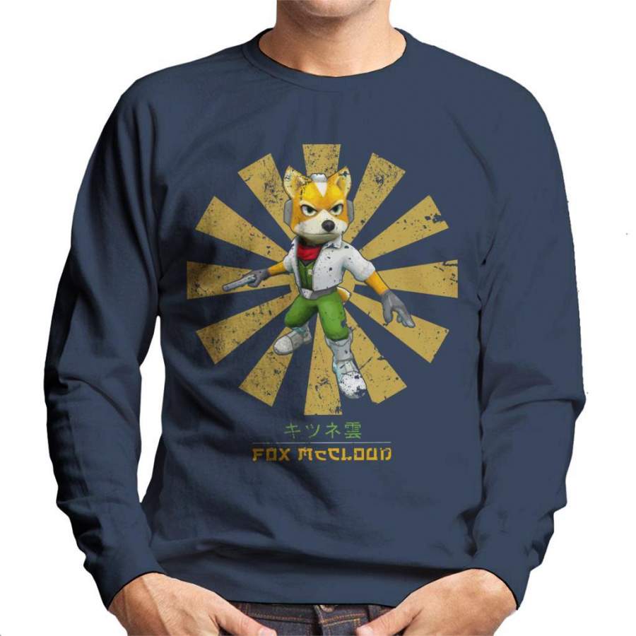 Star Fox McCloud Retro Japanese Men’s Sweatshirt