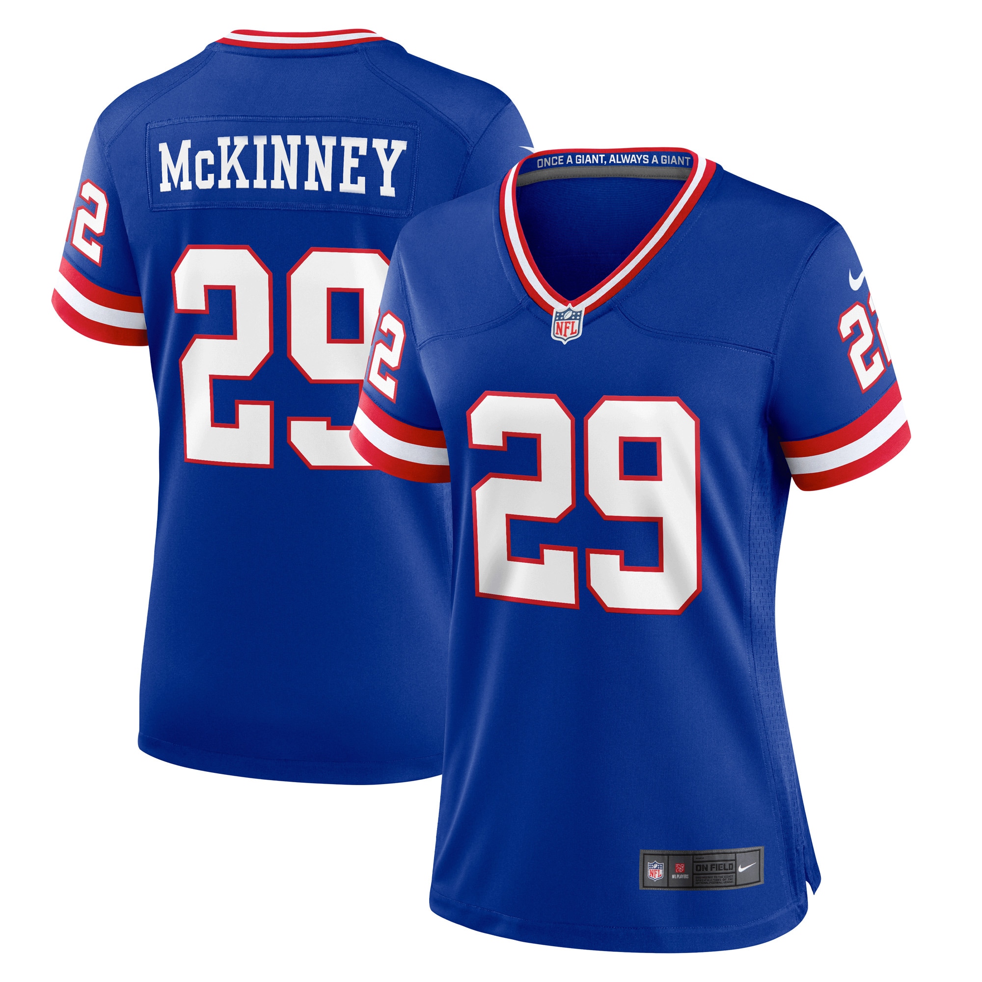 Women’s New York Giants Xavier McKinney Royal Classic Player Game Jersey