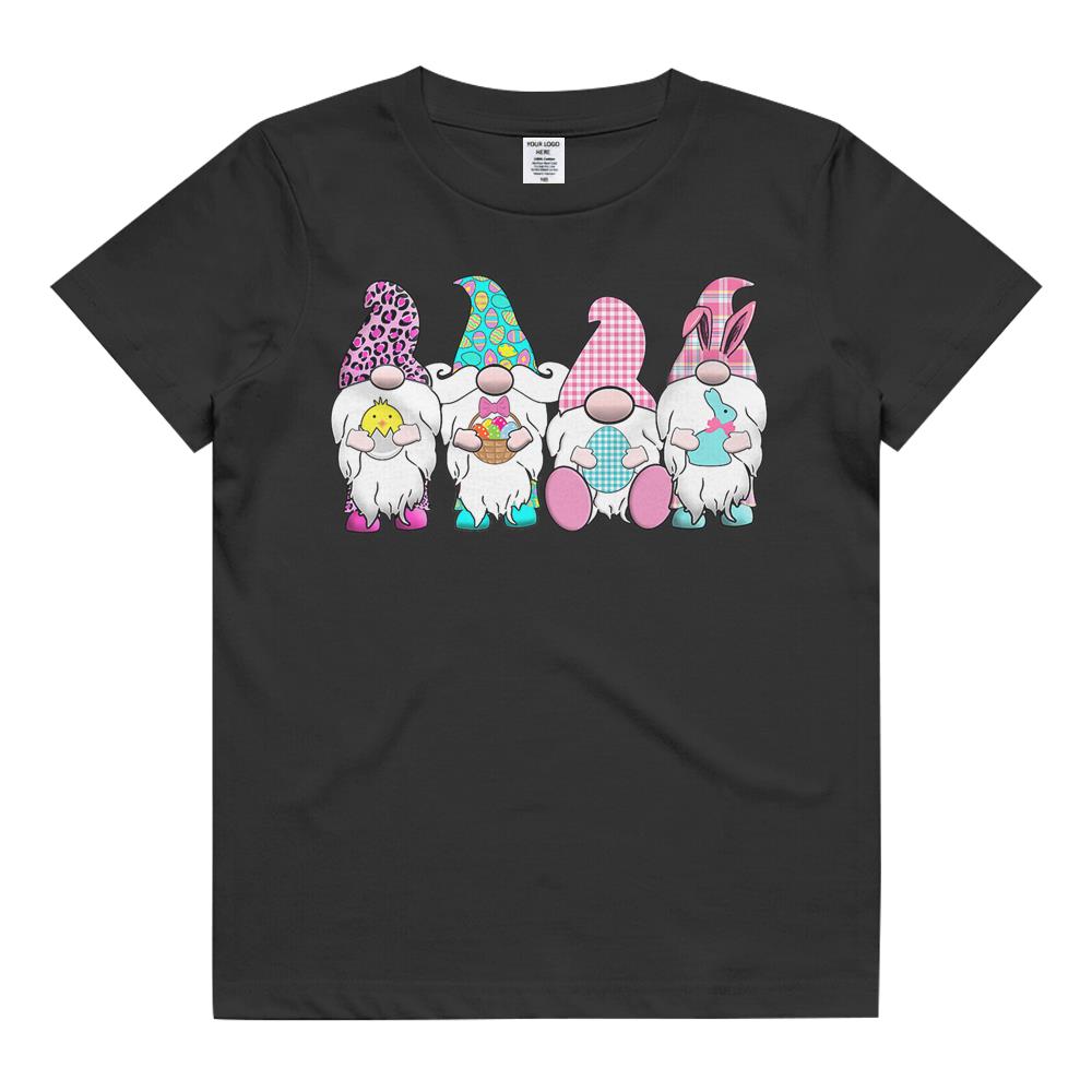 4 Easter Gnomes Pastel Spring Bunny Ears Gingham Rabbit Kids T Shirt