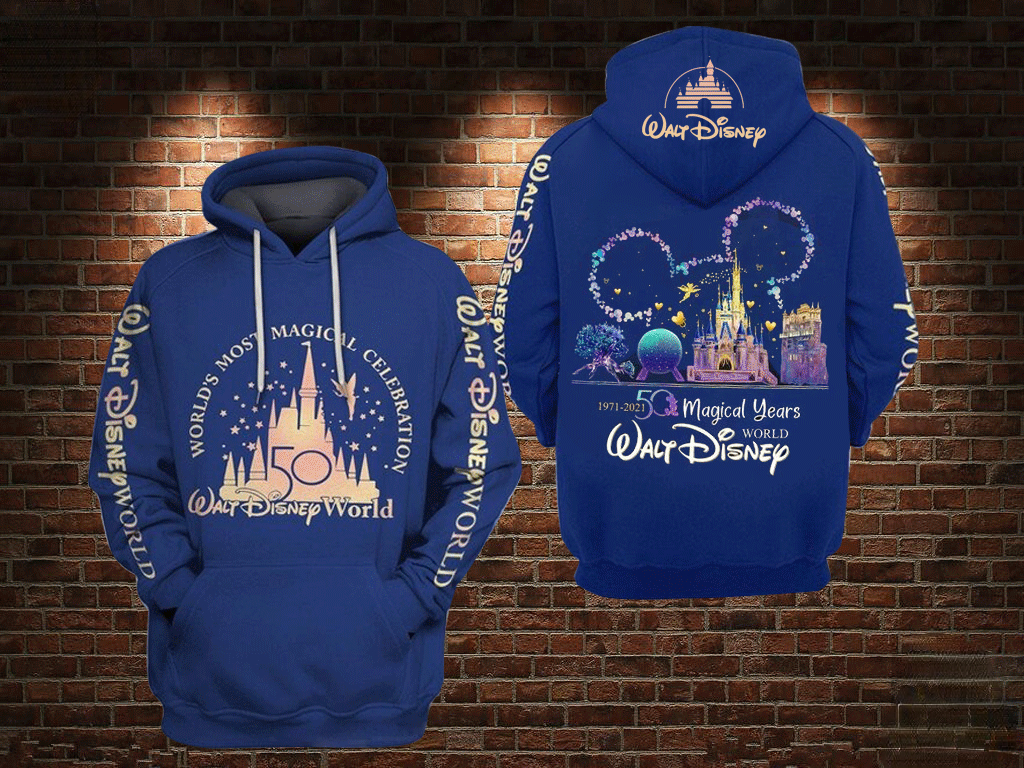 BEST WDW 50th Anniversary Dates Cartoons Disney 3D Hoodie#004 alx