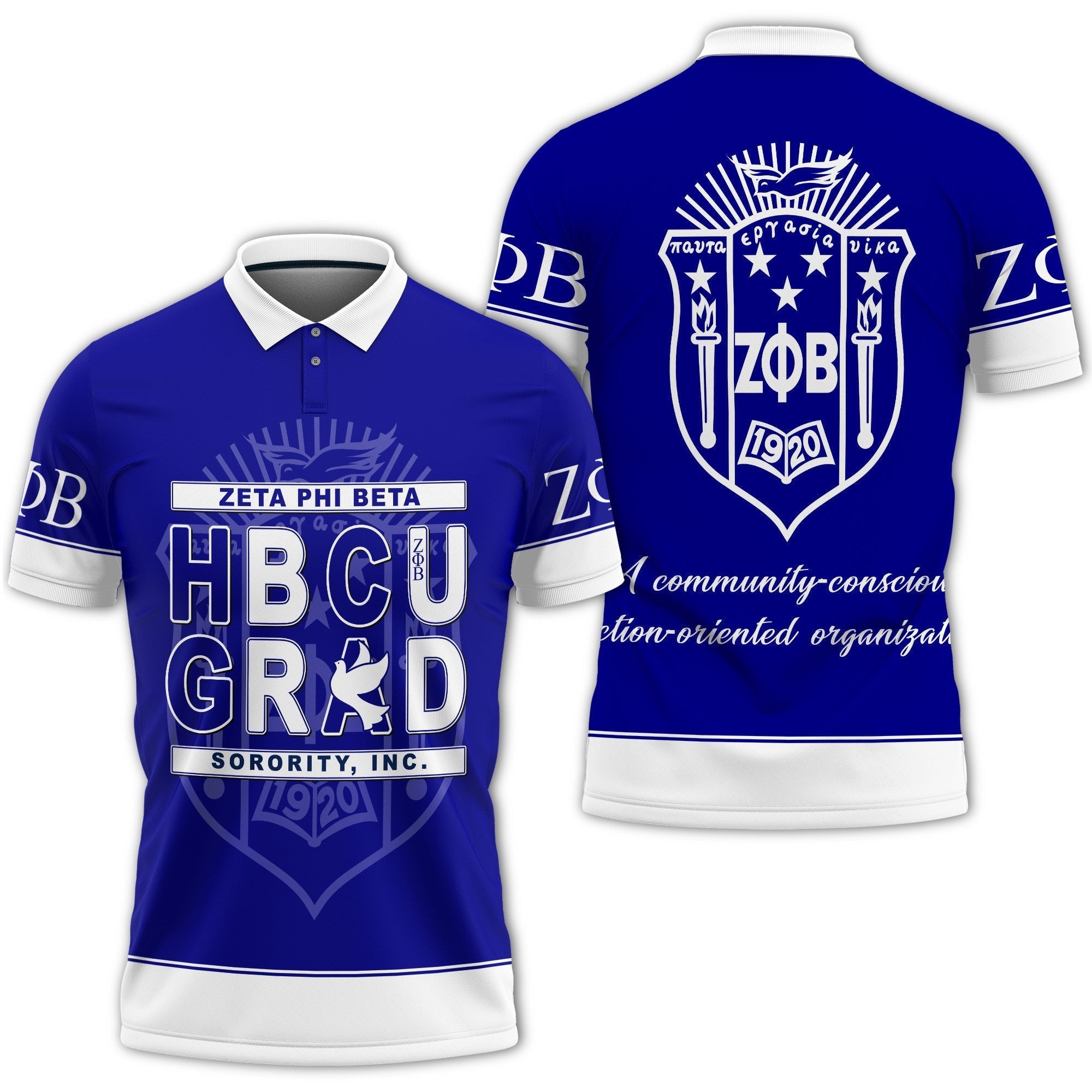 Sorority Polo – Zeta Phi Beta Polo Shirt Hbcu Style