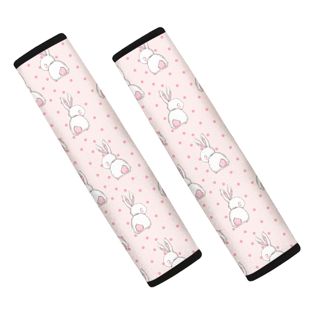 Cute Rabbit Pattern Print Car Seat Belt Covers