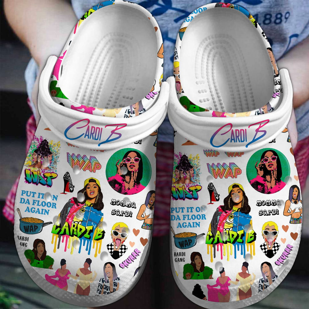 Cardi B Rapper Music Crocs Crocband Clogs Shoes For Men Women and Kids