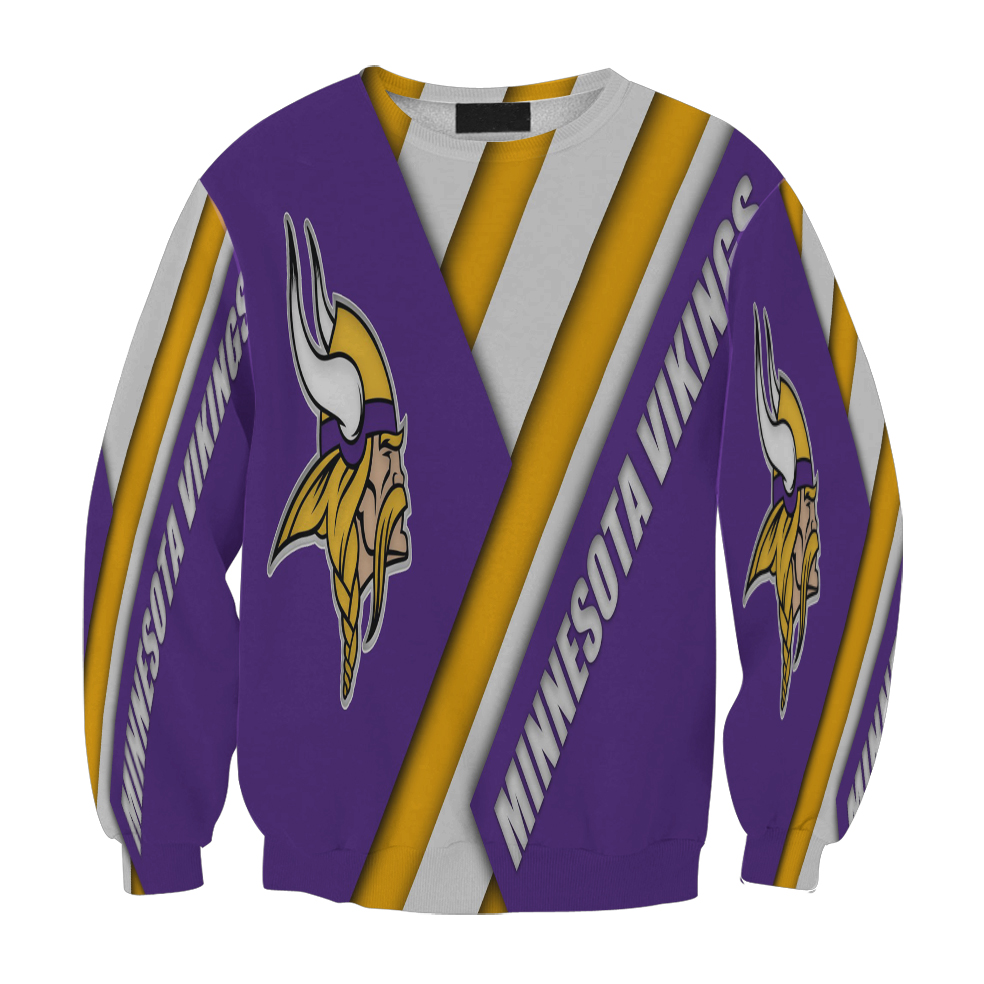 Minnesota Vikings Emblem Flag Gift For Fan 3D Full Printing Sweatshirt