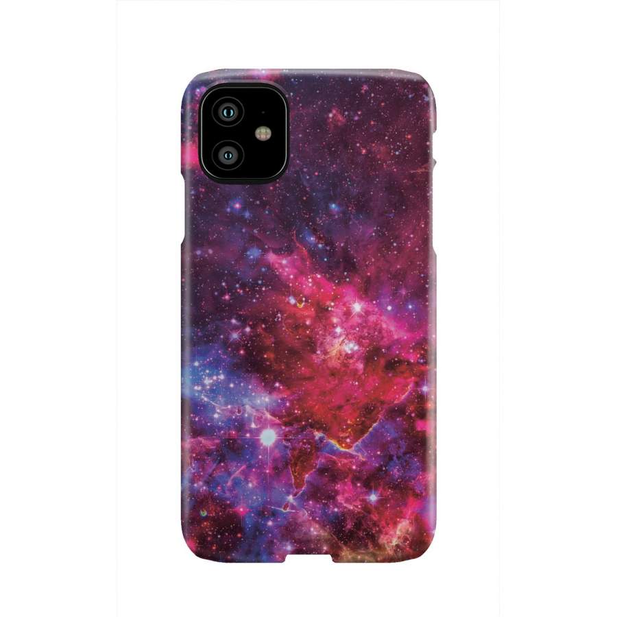 Red Purple Nebula Galaxy Space Print Phone Case