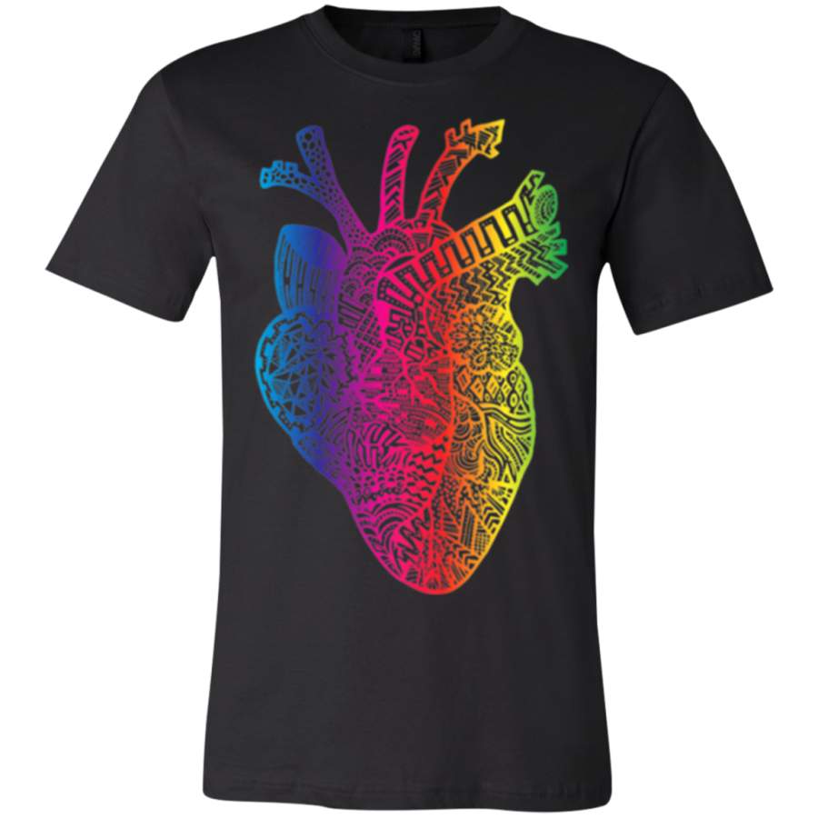 AGR Colorful Anatomical Heart T-Shirt  USA