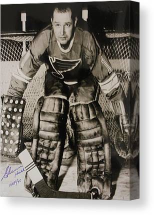 Glenn Hall Poster Detroit Red Wings Canvas Print