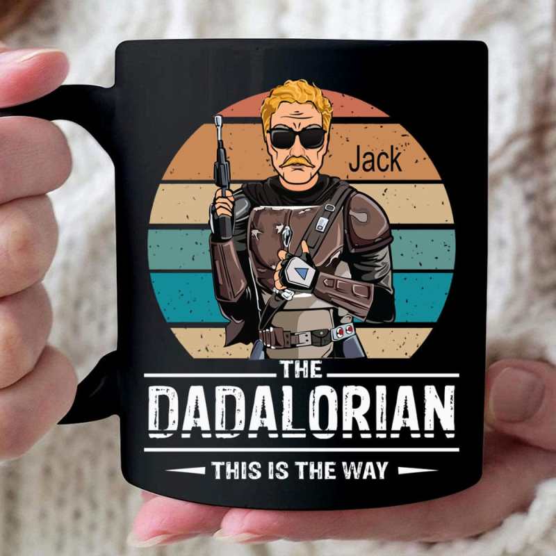 Dadalorian Personalized Shirt For Dad, Daddy Mug