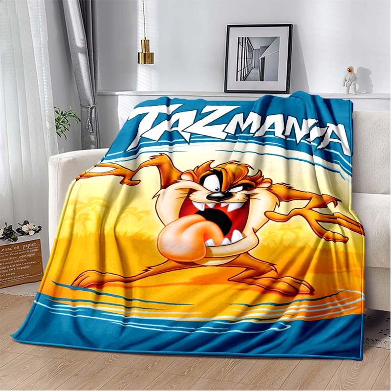 Taz mania Bugs Bunny Flannel Throw blanket Children and adults Gift Cartoon Fluffy Fleece blanket for Bed Sofa Travel Camping alx