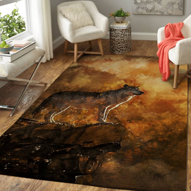 Wolf 4 – Animals Area Rug Carpet