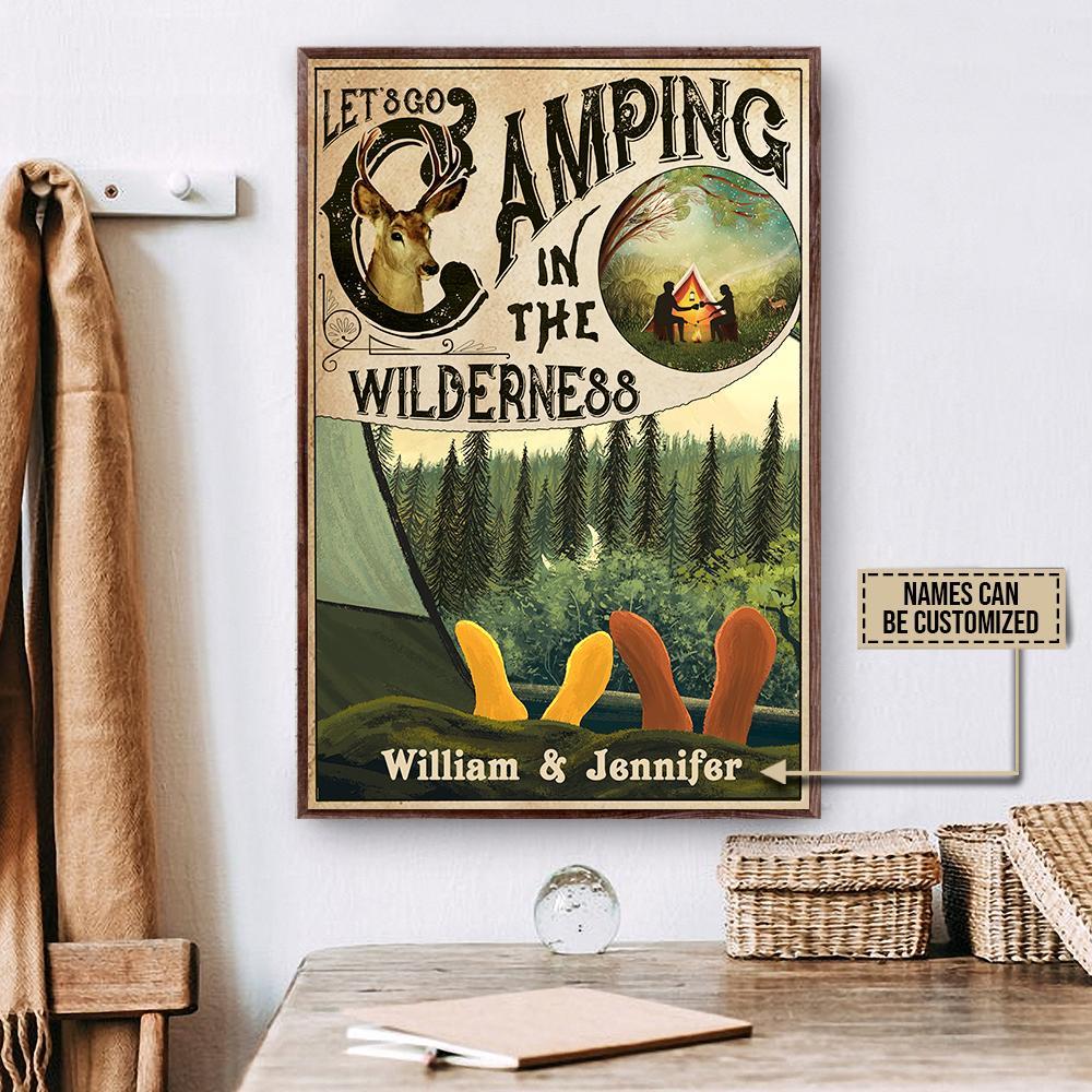 Aeticon Gifts Personalized Camping In The Wilderness Canvas Mom Dad Gift Home Decor