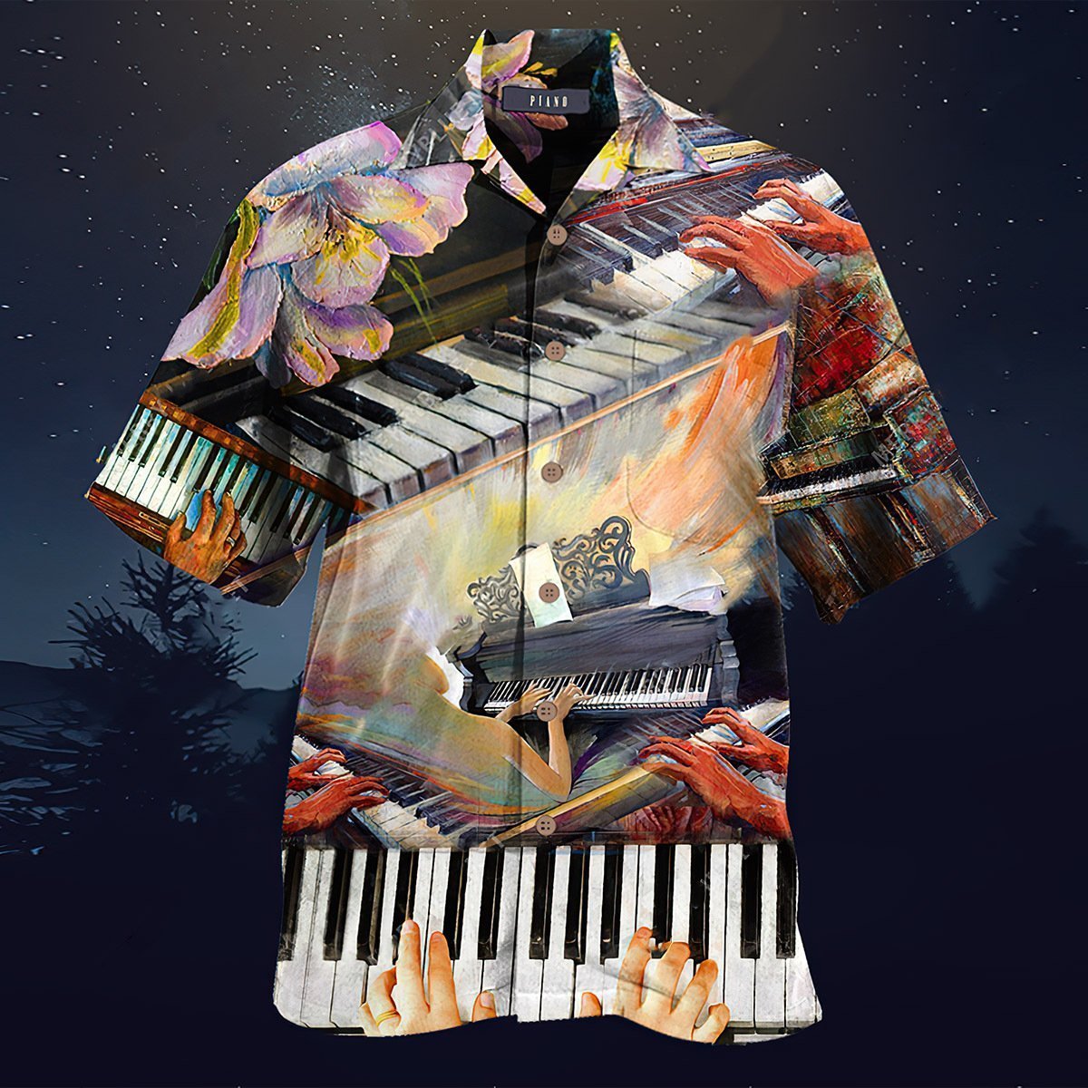 Piano Art Vintage Hawaii Shirt Ha102927