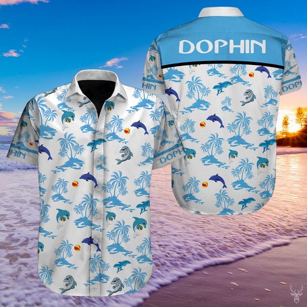 Dolphin Hawaii Button Shirt VDQ162006T07VT