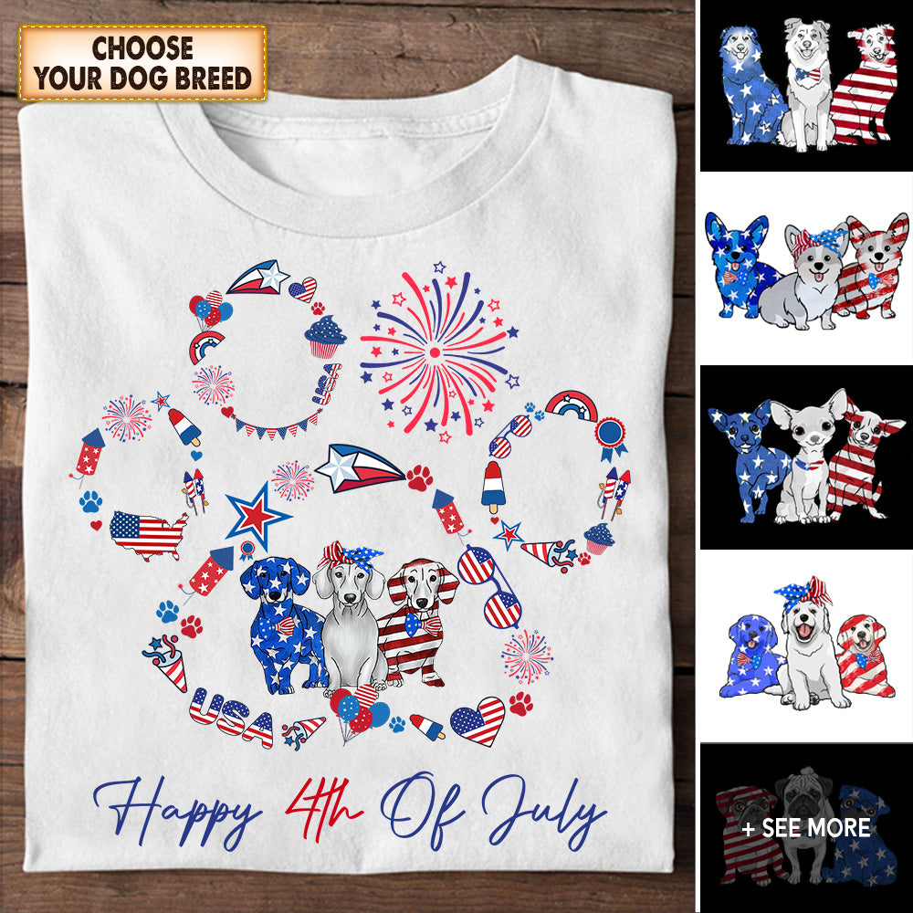 4Th Of July Paw Shirt, Patriotic American Flag Shirt, Funny Dog Lover Shirt, Leopard Plaid Paw, Happy Independence Day Party Gift Hk10 Trna