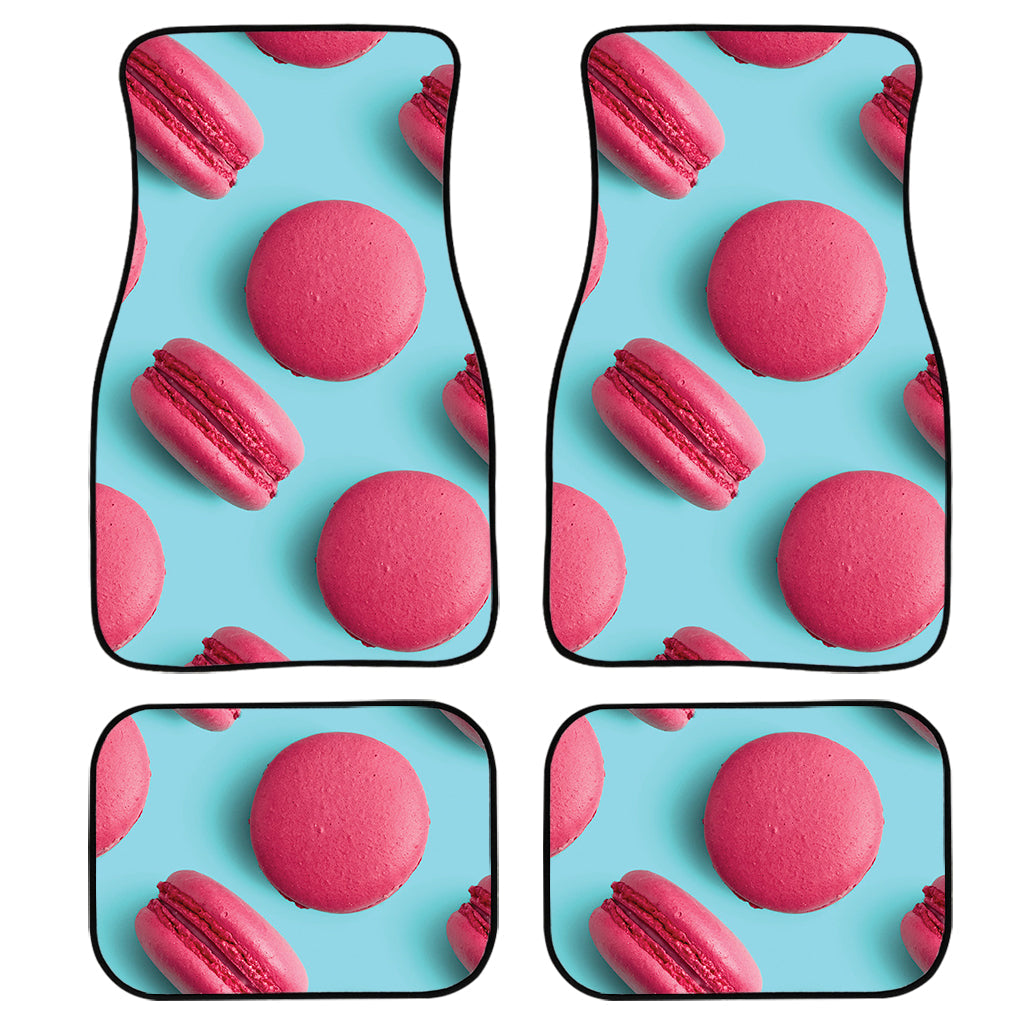 Pink Macarons Print Front And Back Car Floor Mats, Front Car Mat