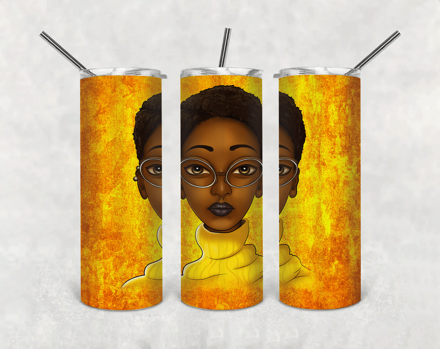 Tumbler For Black Girl Educated Art Tumbler For African American Girl