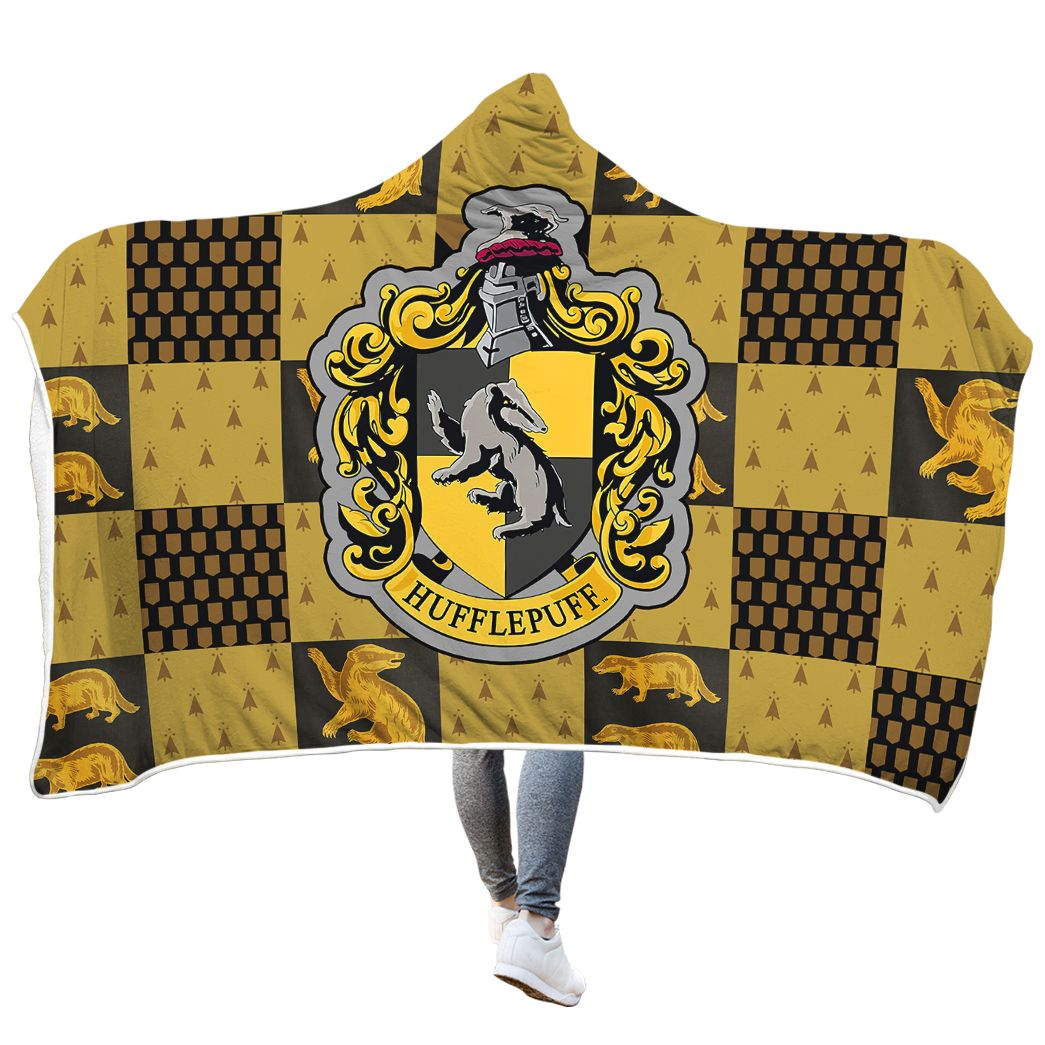 Casespring 3D Harry Potter Hufflepuff Custom Hooded Blanket