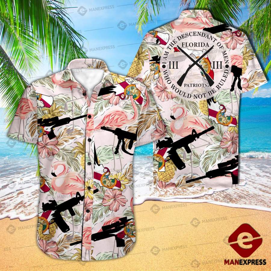 Mtp Florida United Patriot Three Percenter Hawaiian Shirt Ant Ha1438