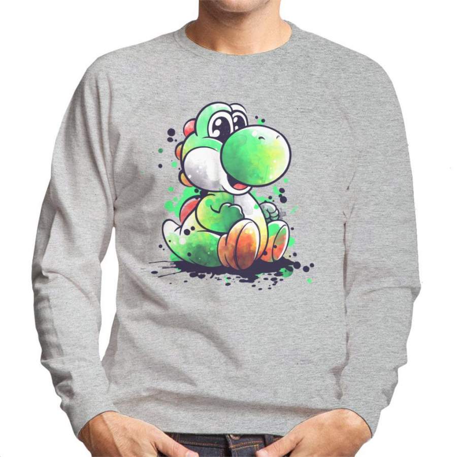 Yoshi Watercolour Super Mario Men’s Sweatshirt