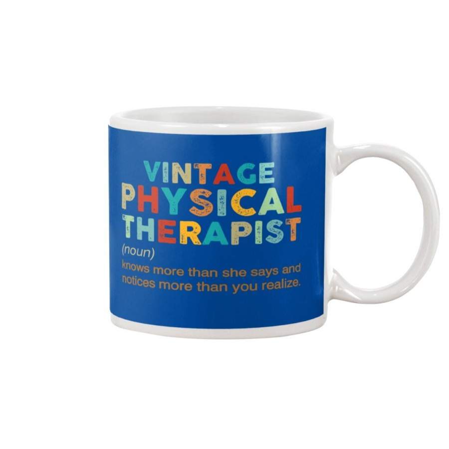 Vintage Physical Therapist Black T-Shirt Mug