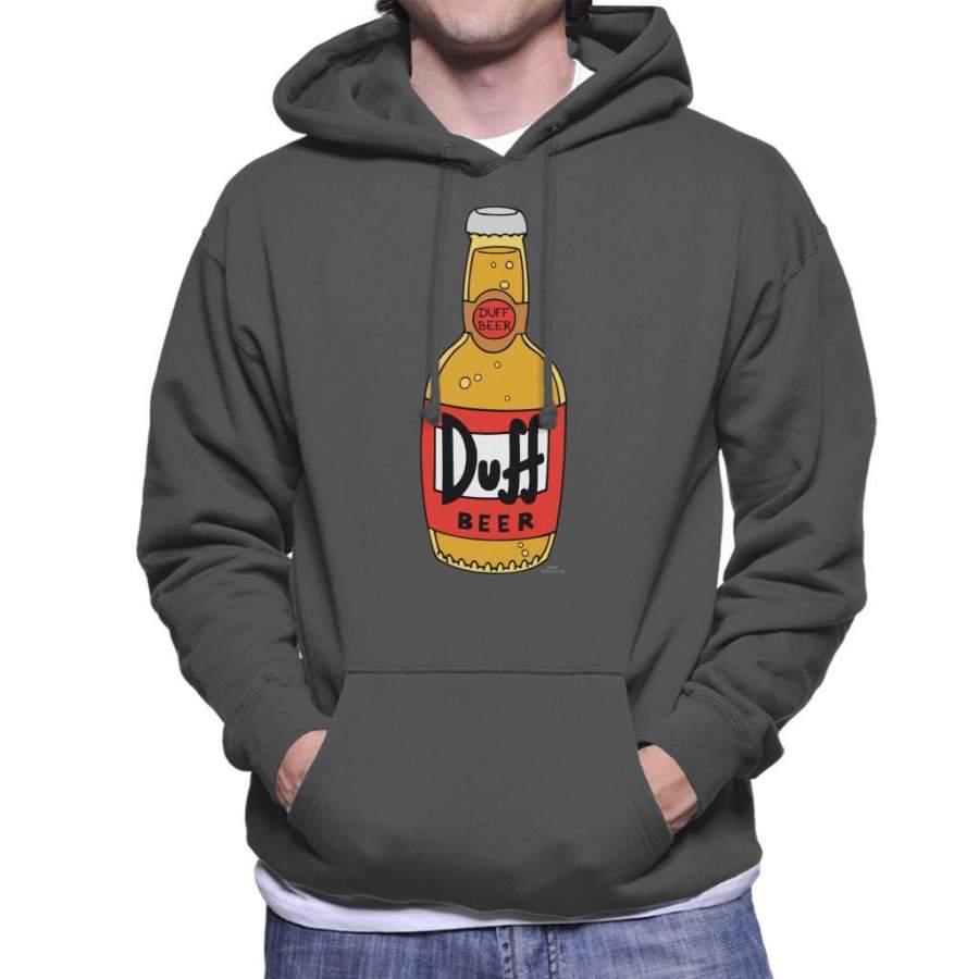 The Simpsons Duff Beer Bottle Men’s Hooded Sweatshirt T-Shirt