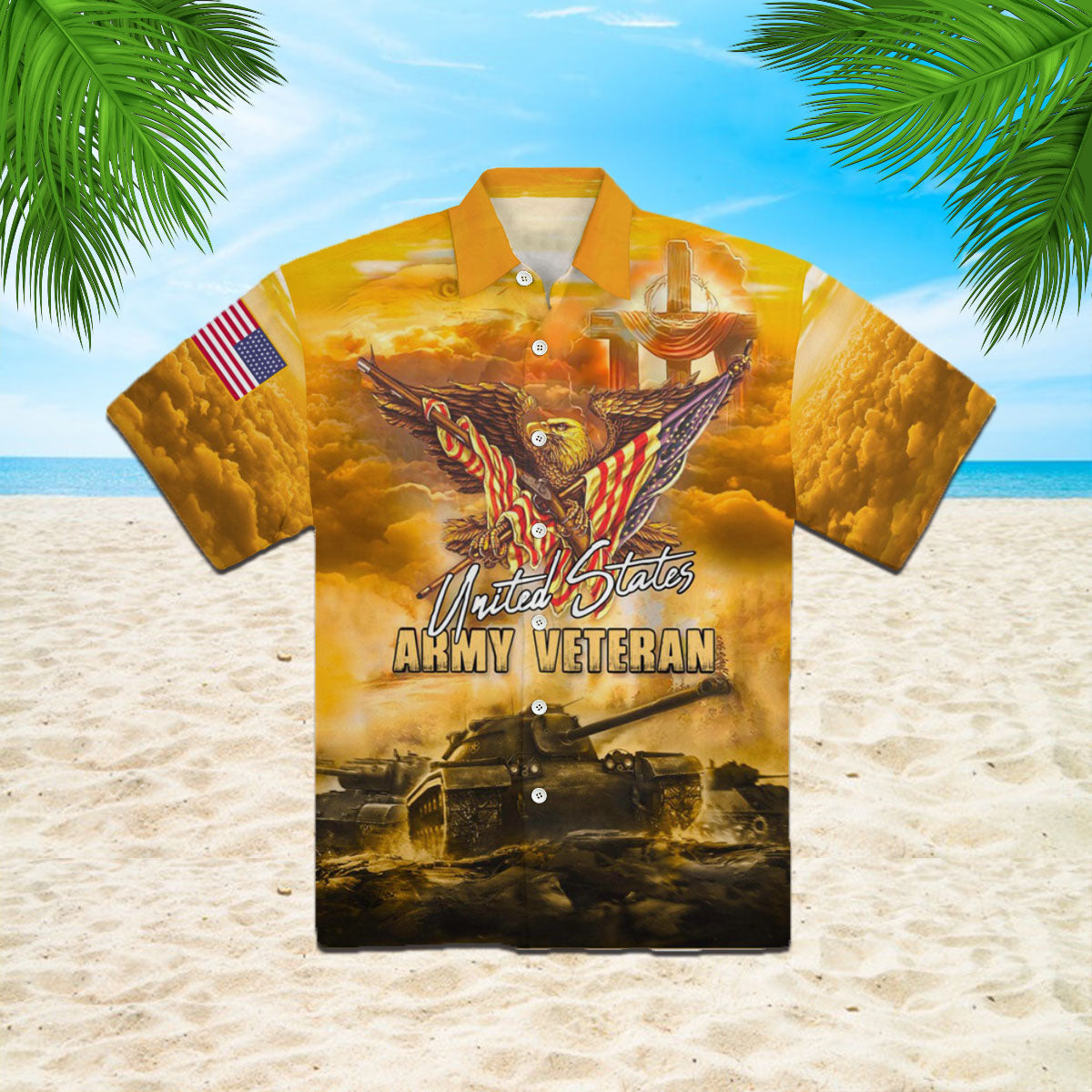 Amazing Patriot Eagle Us Army Veteran Hawaiian Shirt | For Men & Women | Hw1676
