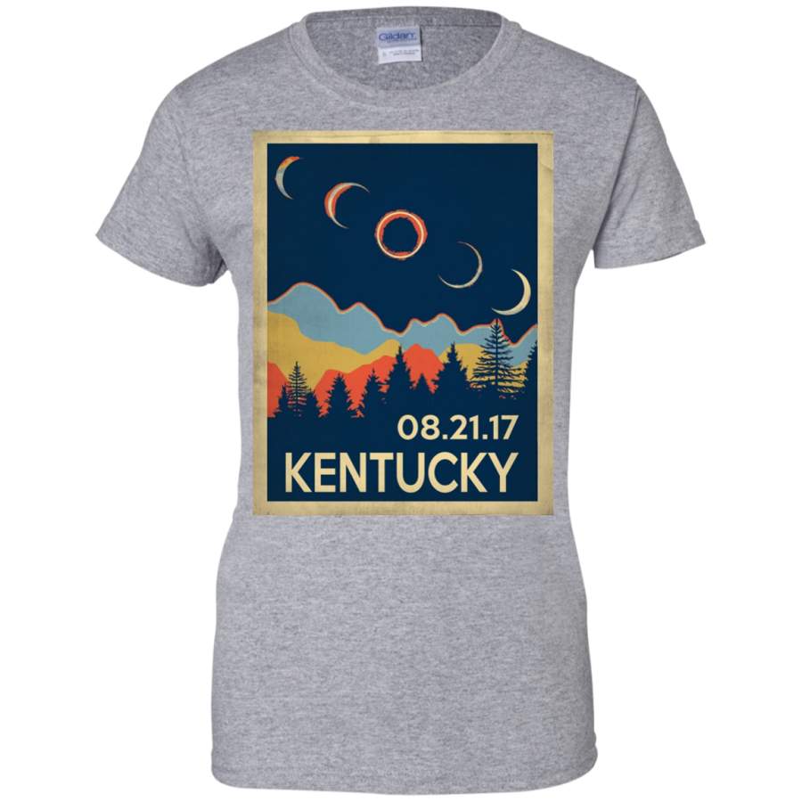 Vintage Kentucky Solar Eclipse 2017 Mountain Country Ladies’ T-Shirt