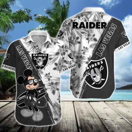 3D Las Vegas Raiders Button Shirt Style Hot For Summer