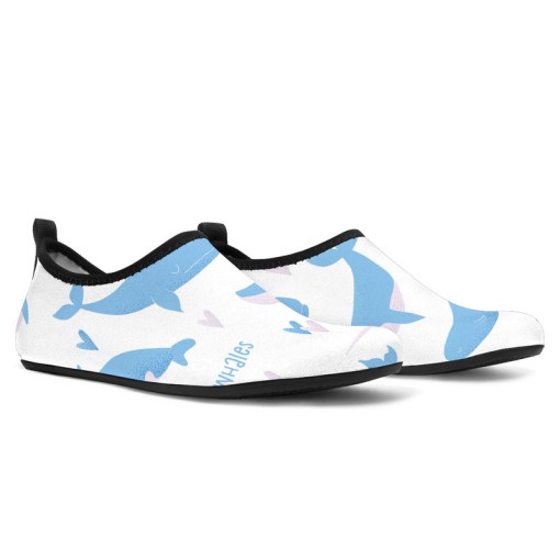 Blue Whale Pattern Sport Beach Sneakers Aqua Shoes 5644