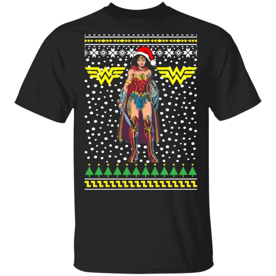 Wonder Woman Santa Hat Ugly Christmas Sweater