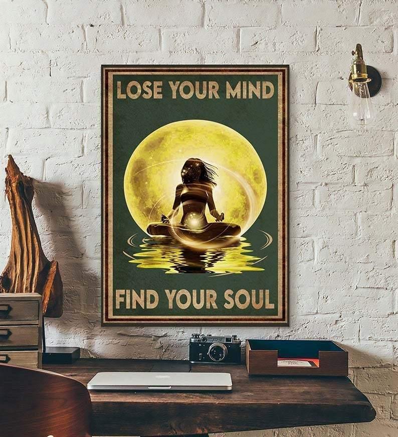 Lose Your Mind Find Your Soul Yoga Matte Canvas