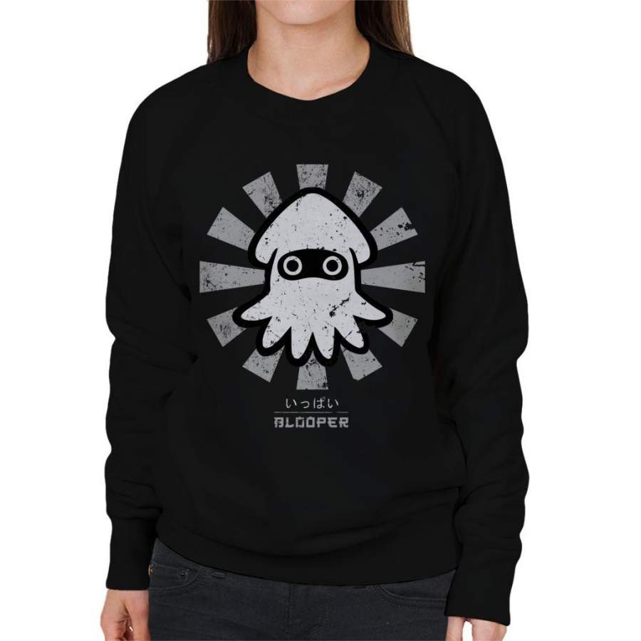 Blooper Squid Retro Japanese Mario Women’s Sweatshirt