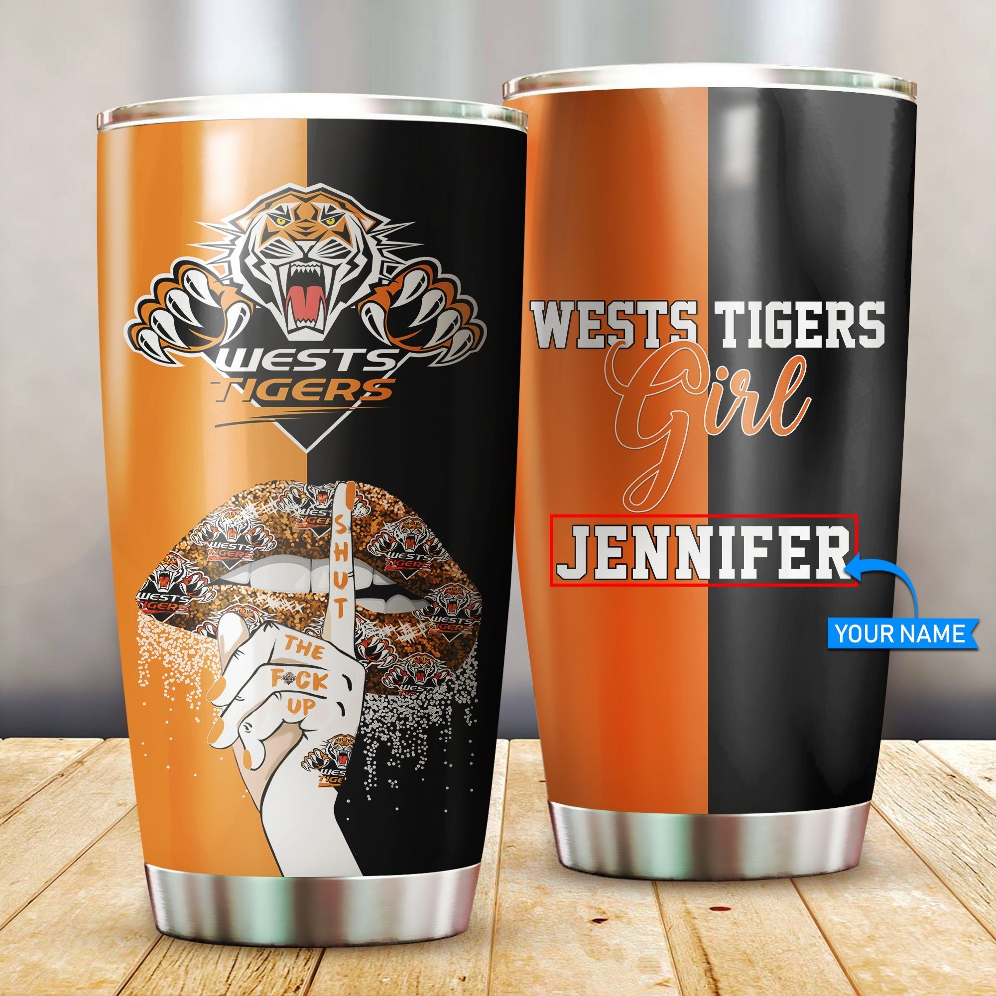 Wests Tigers Stainless Steel Tumbler