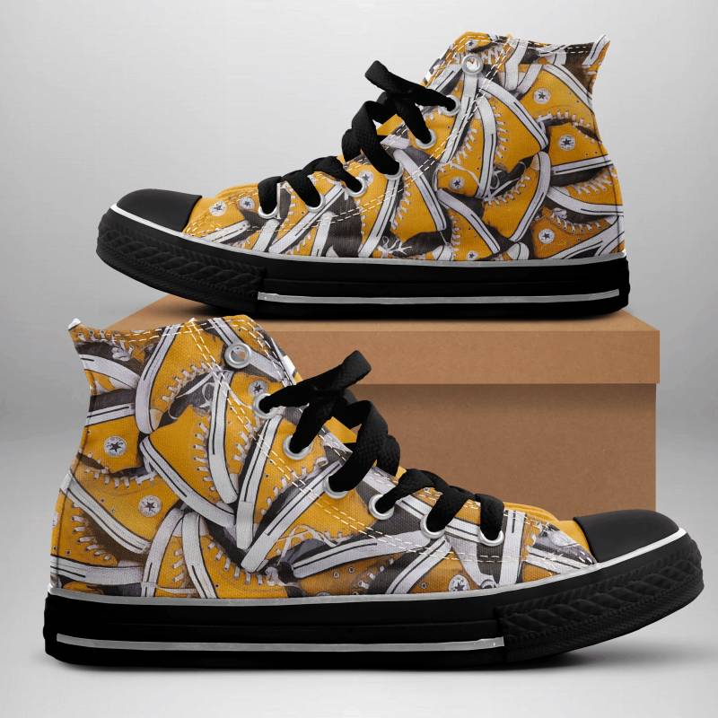 yellow sneaker custom high top Shoes, Sneaker