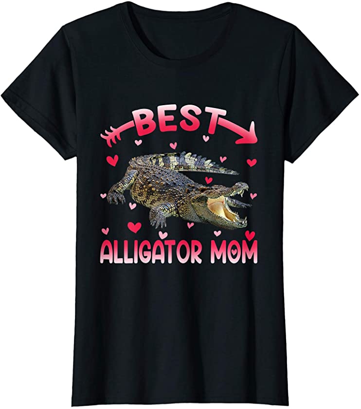 Womens Cute Best Alligator Mom Mama Family Mother’s Day Animals T-Shirt