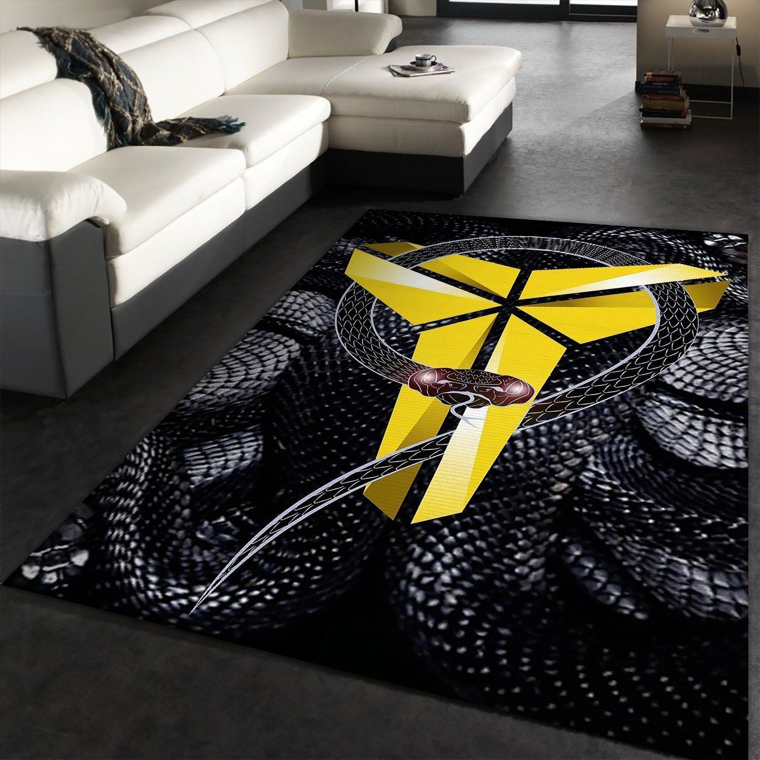 Kobe Bryant Black Mamba Logo Rug All Over Print Logo Custom Area Rug Carpet Full Sizes Home Living Rug Carpet Decor