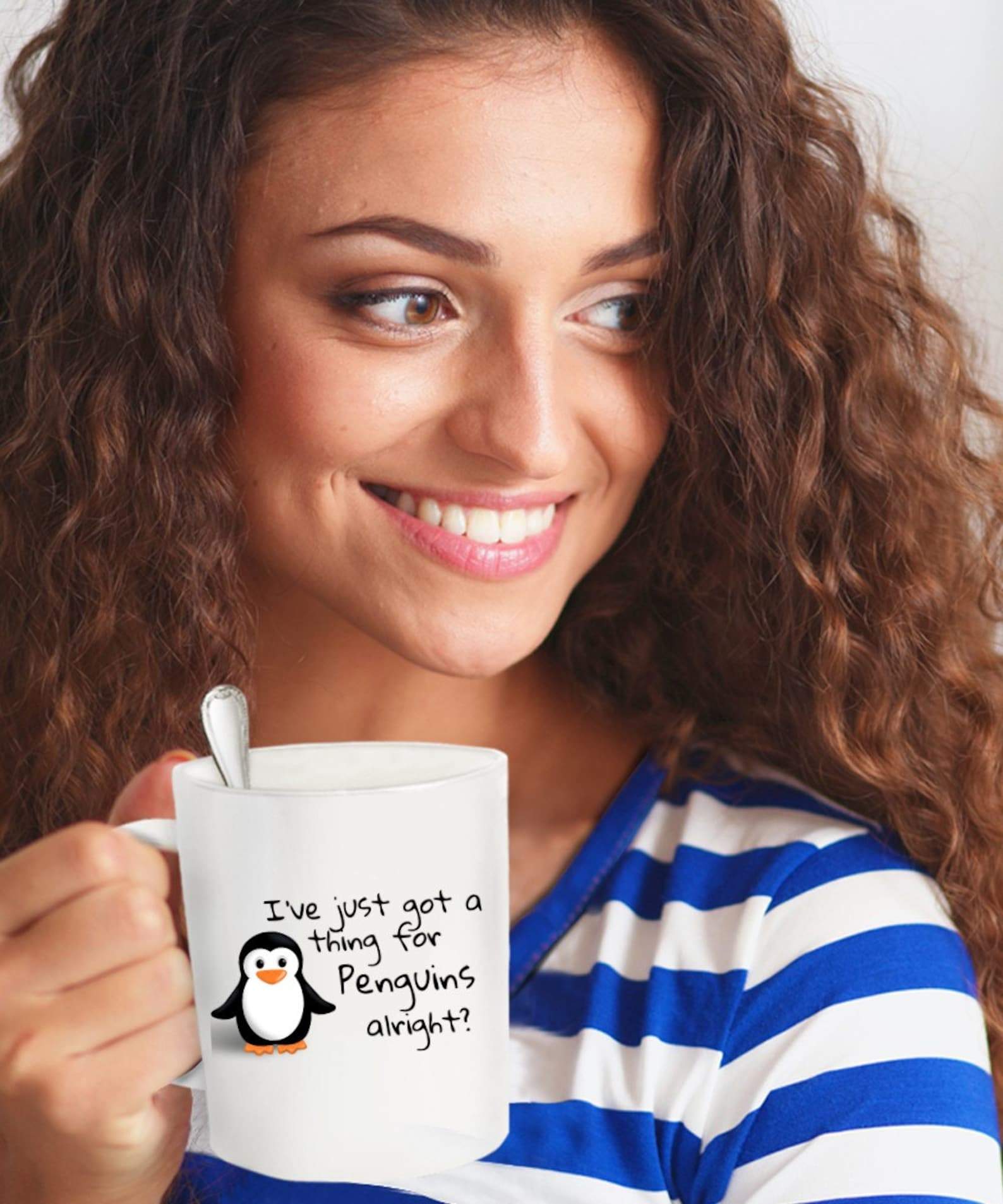 Penguin Gift For Women Funny Novelty Gifts For Her Mug White Ceramic 11-15Oz Coffee Tea Cup