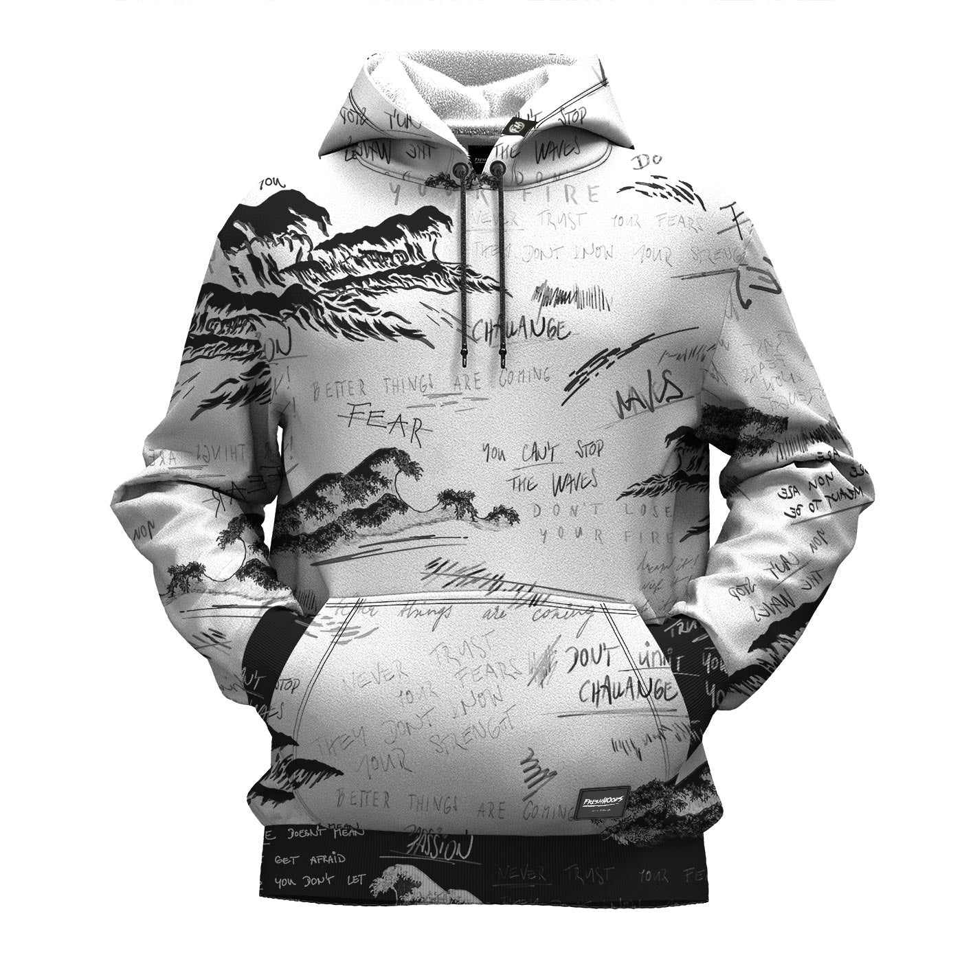 Sketch Waves Hoodie – Cipzitees Shop